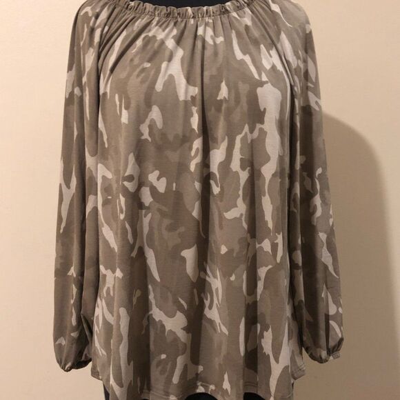 Sew In Love Tops - Sew In Love Mocha Gathered Neck Top  6051    NWT Boutique